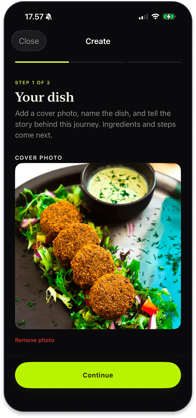 Yummable create — set the scene