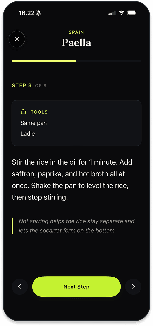 Yummable cook mode — inline cultural note